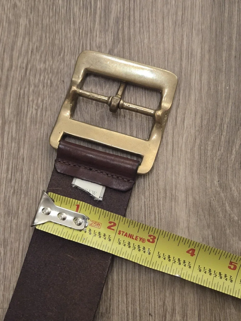 Mens Rustic Wide Brown Leather Belt Dirtbag Grunge Size 30
